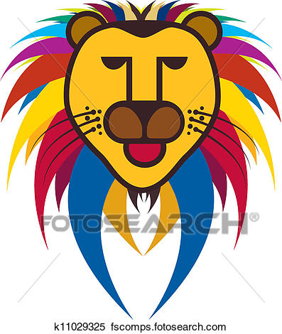 397x470 Clipart Of Beautiful Colorful Illustration Of King Of Jungle
