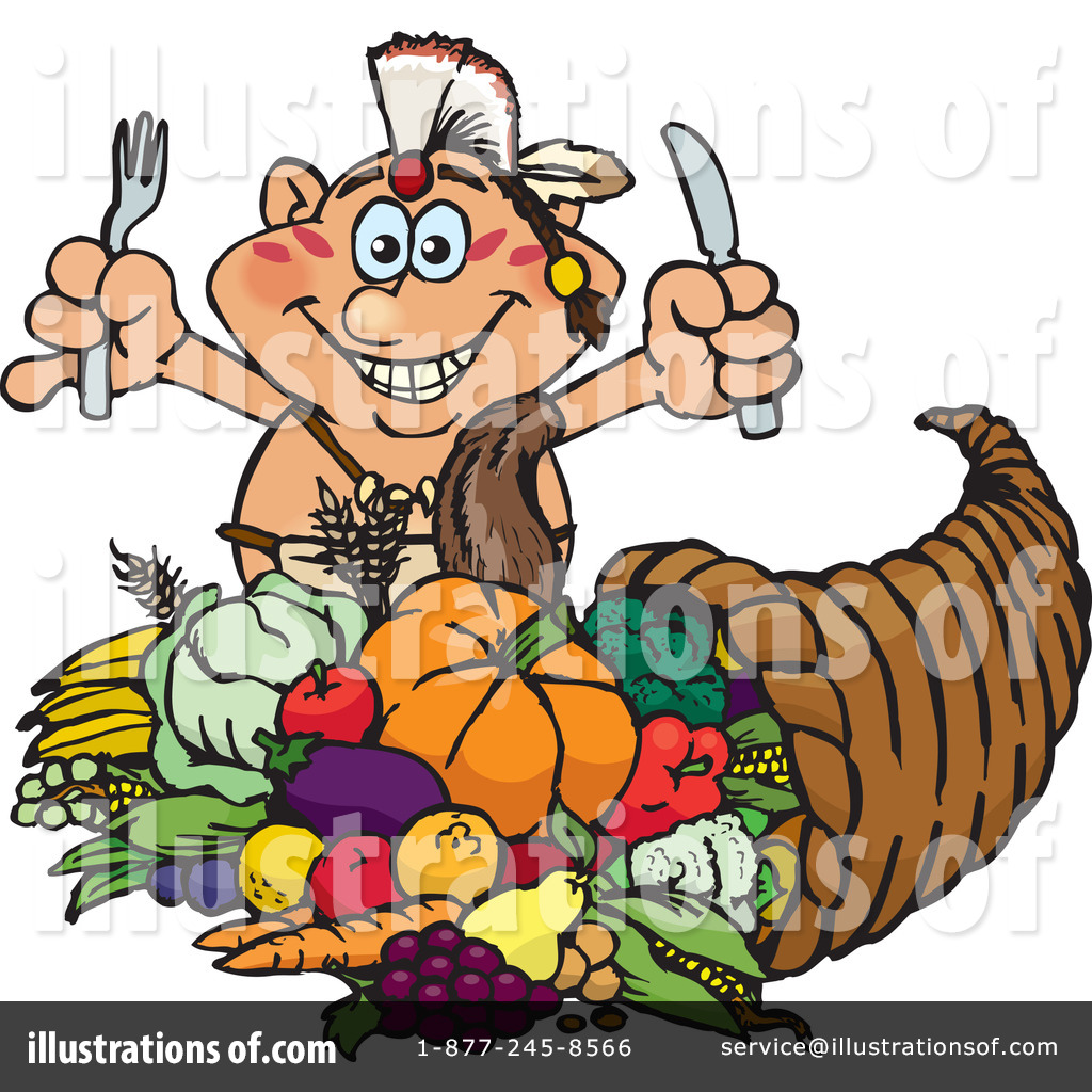 1024x1024 First Thanksgiving Feast Clipart