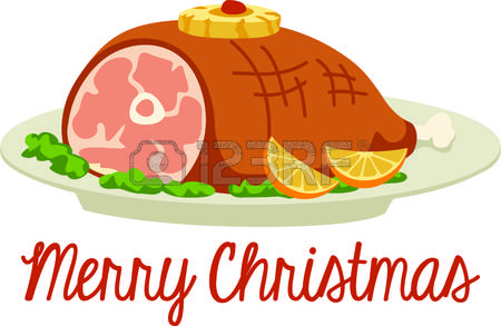 450x293 Christmas Ham Feast Clipart