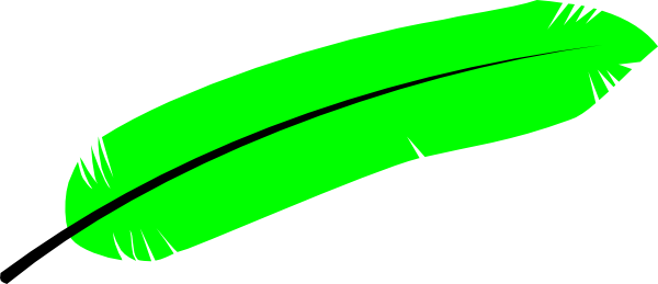 600x259 Green Feather Clip Art