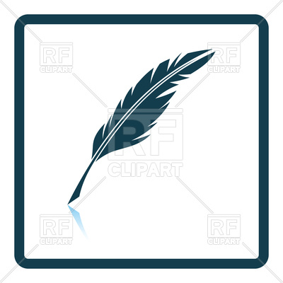 400x400 Writing Feather Icon Royalty Free Vector Clip Art Image
