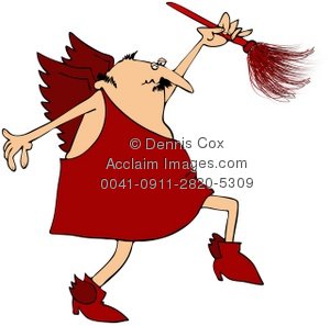 300x297 Illustration Cupid With A Feather Duster