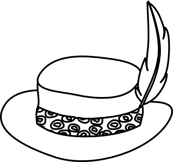 600x561 Hat Outline Clip Art
