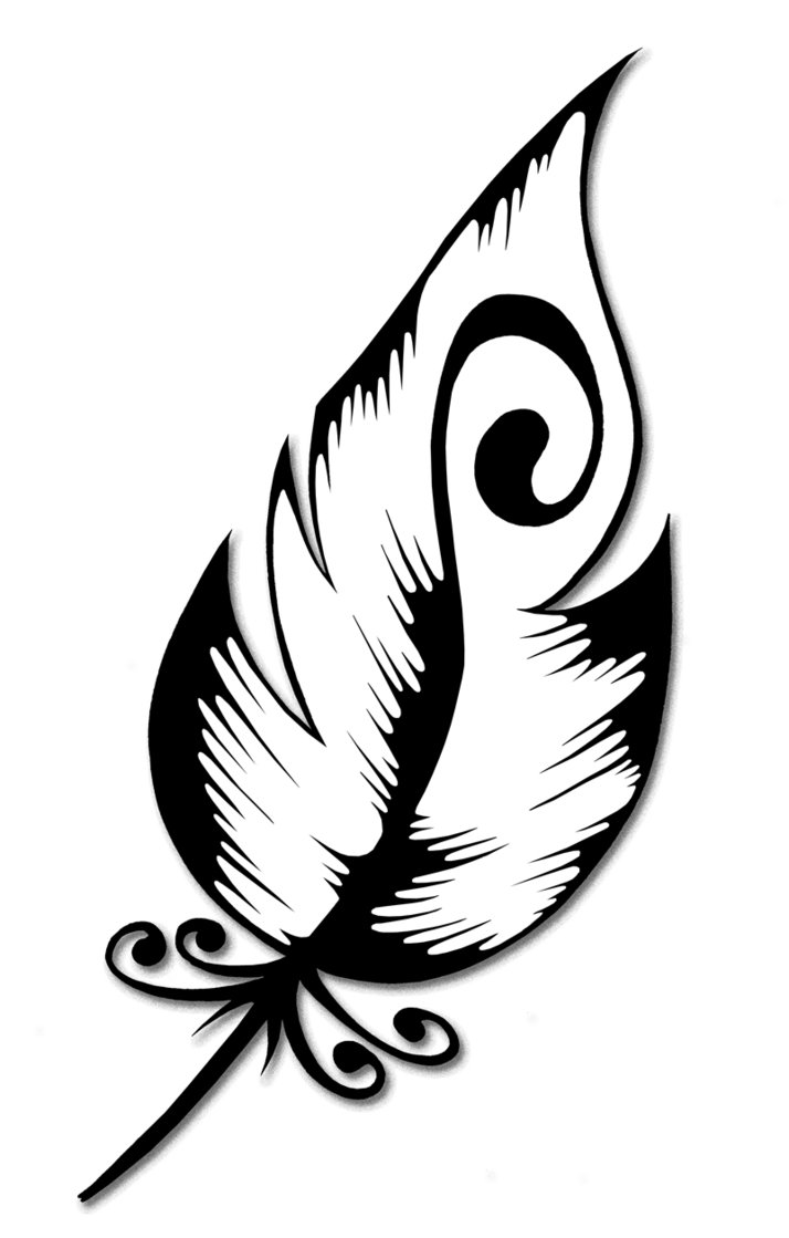 714x1119 Would Want The Feather Longer I, Also, Like The Swirl Idea Within