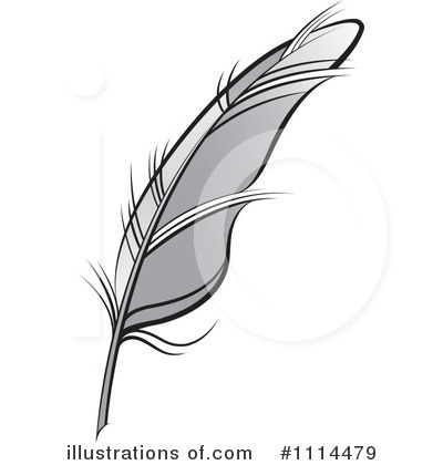 400x420 Writing Feather Clipart