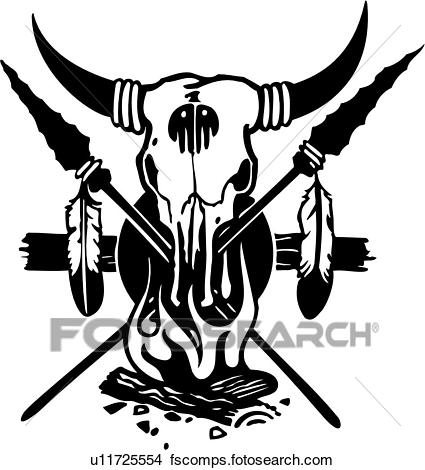 425x470 Clip Art Of , Arrow, Feather, Graphic, Native American