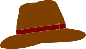 299x171 Brown Fedora Hat Clip Art