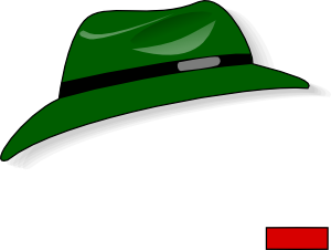 300x226 Green Fedora Clip Art