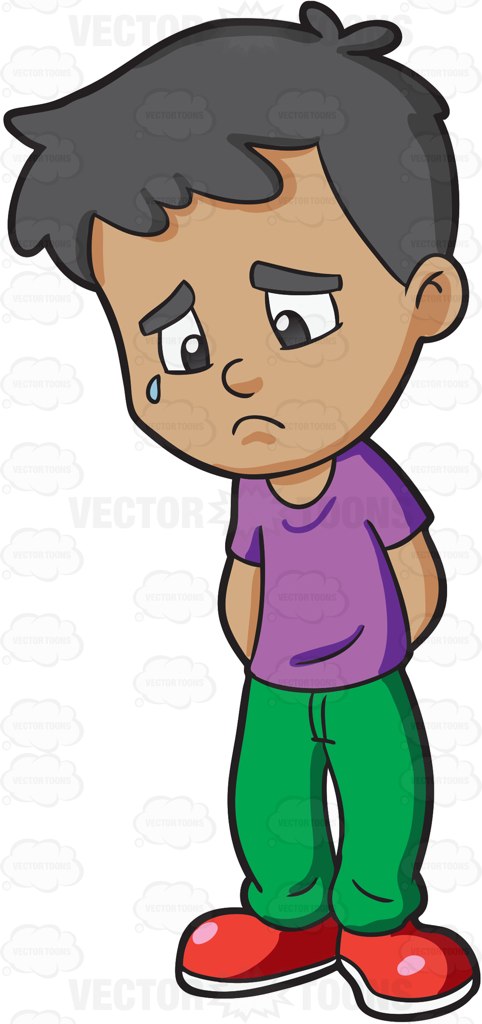 482x1024 Sad Boy Clipart