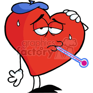 300x300 Royalty Free Heart Feeling Sick 377527 Vector Clip Art Image