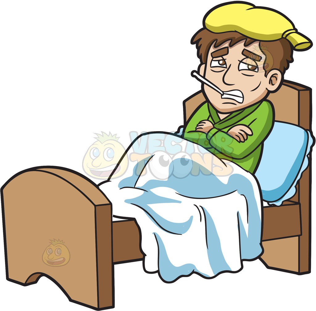 Fell ill. Clipart cartoon больной человек. Illness мульт. Ill Flashcard. Sick Flashcard.