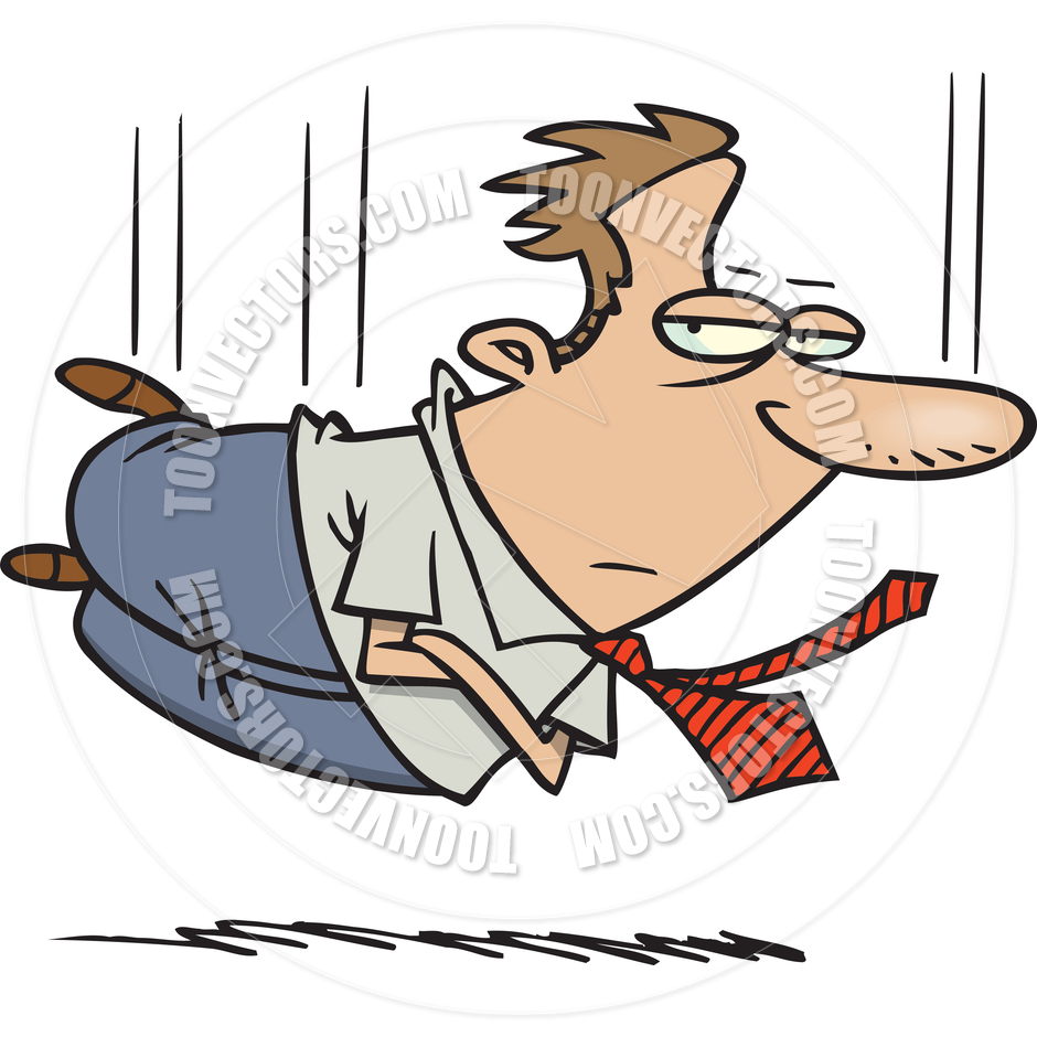 940x940 Cartoon Businessman Hard Landing By Ron Leishman Toon Vectors