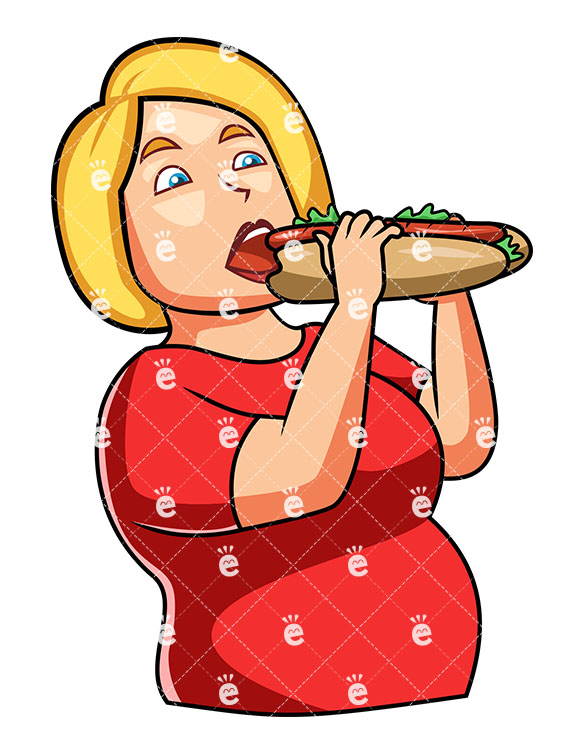 585x755 A Woman Eating A Submarine Style Sandwich