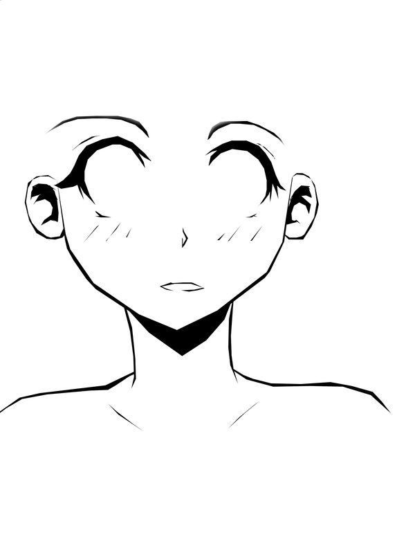 600x776 Female Face Outline