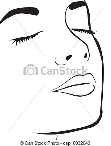 359x470 Eps Vector Of The Womans Face