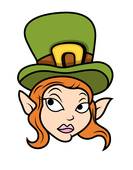 133x170 Female Leprechaun Clip Art