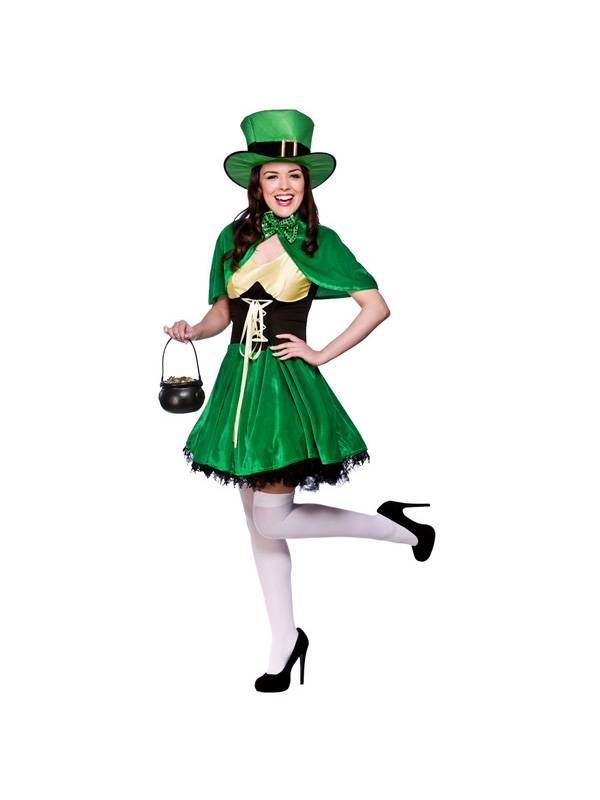 Leprechaun Fancy Dress T-Shirt – St. Patrick's Day Ireland Irish Outfit Costume – White