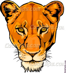 273x300 Female Lion Vector Clip Art