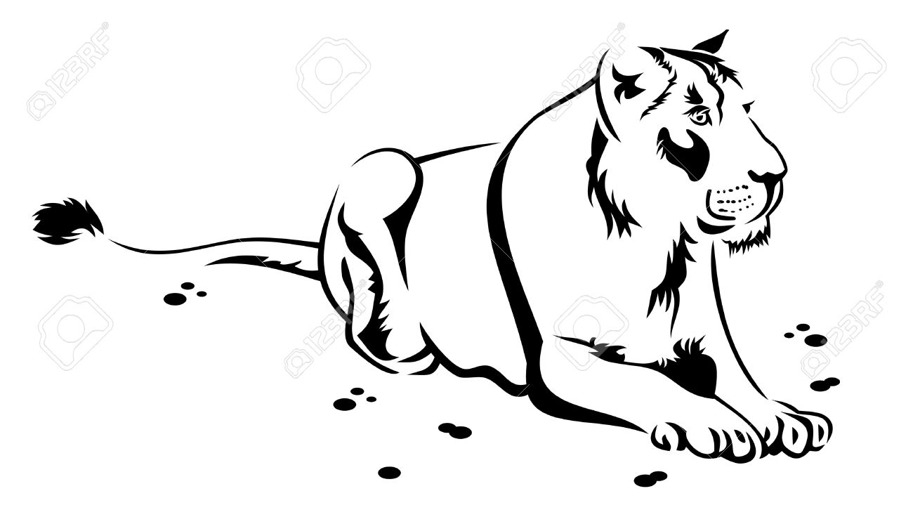 1300x736 Lioness Clipart Black And White