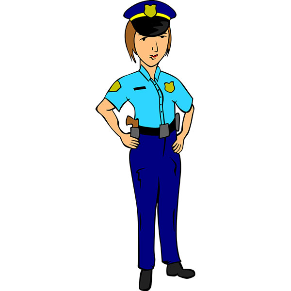 600x600 Woman Clipart Police Man