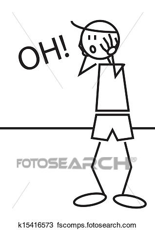 318x470 Clipart Of Stick Figure Female Surprise K15416573