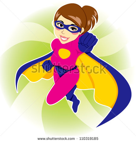 450x470 Illustration Of Beautiful Sexy Woman In Superhero Costume