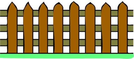 428x188 Fence Clipart Brown
