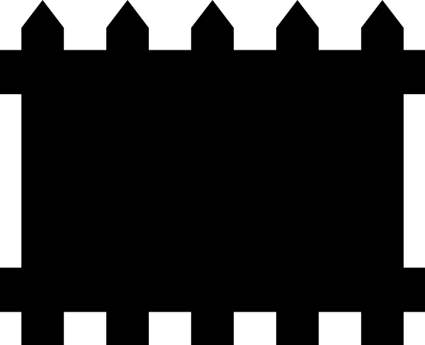 600x487 Picket Fence Clip Art