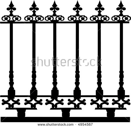 450x440 Metal Fence Clipart