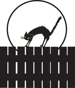 255x300 Black Cat Clipart Image