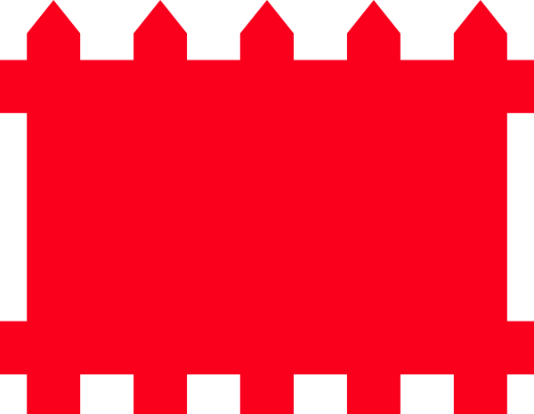 600x466 Red Fence Clip Art