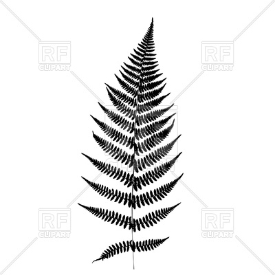 400x400 Fern Leaf Black Icon Royalty Free Vector Clip Art Image