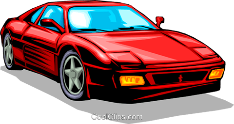 480x256 Ferrari Royalty Free Vector Clip Art Illustration Tran0042