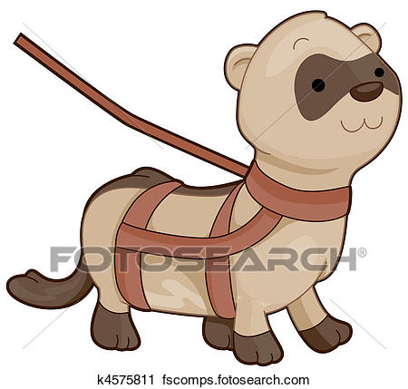 450x429 Clipart Of Cute Ferret K4575811