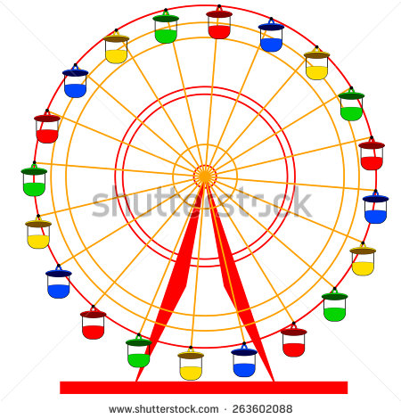 450x470 Colouful Clipart Ferris Wheel