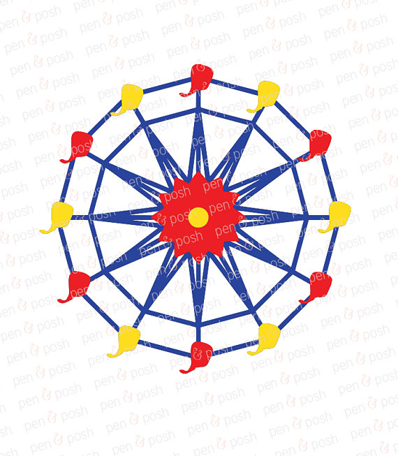 570x653 Ferris Wheel Svg
