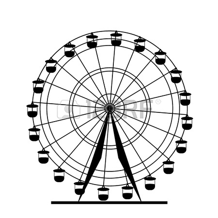 450x450 Ferris Wheel Sketch, Graphic Art Royalty Free Cliparts, Vectors