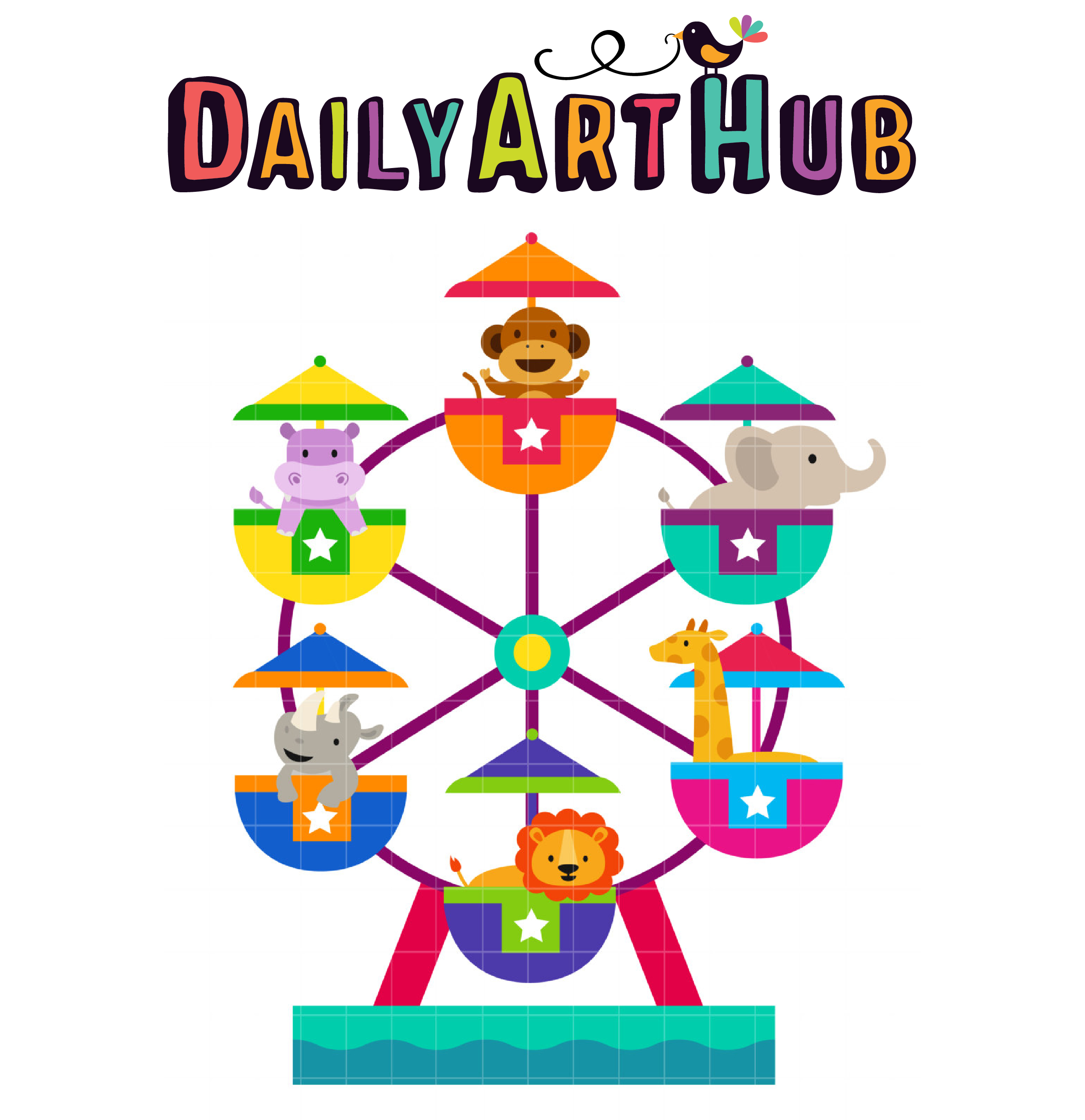 2421x2499 Animal Ferris Wheel Clip Art Set Daily Art Hub