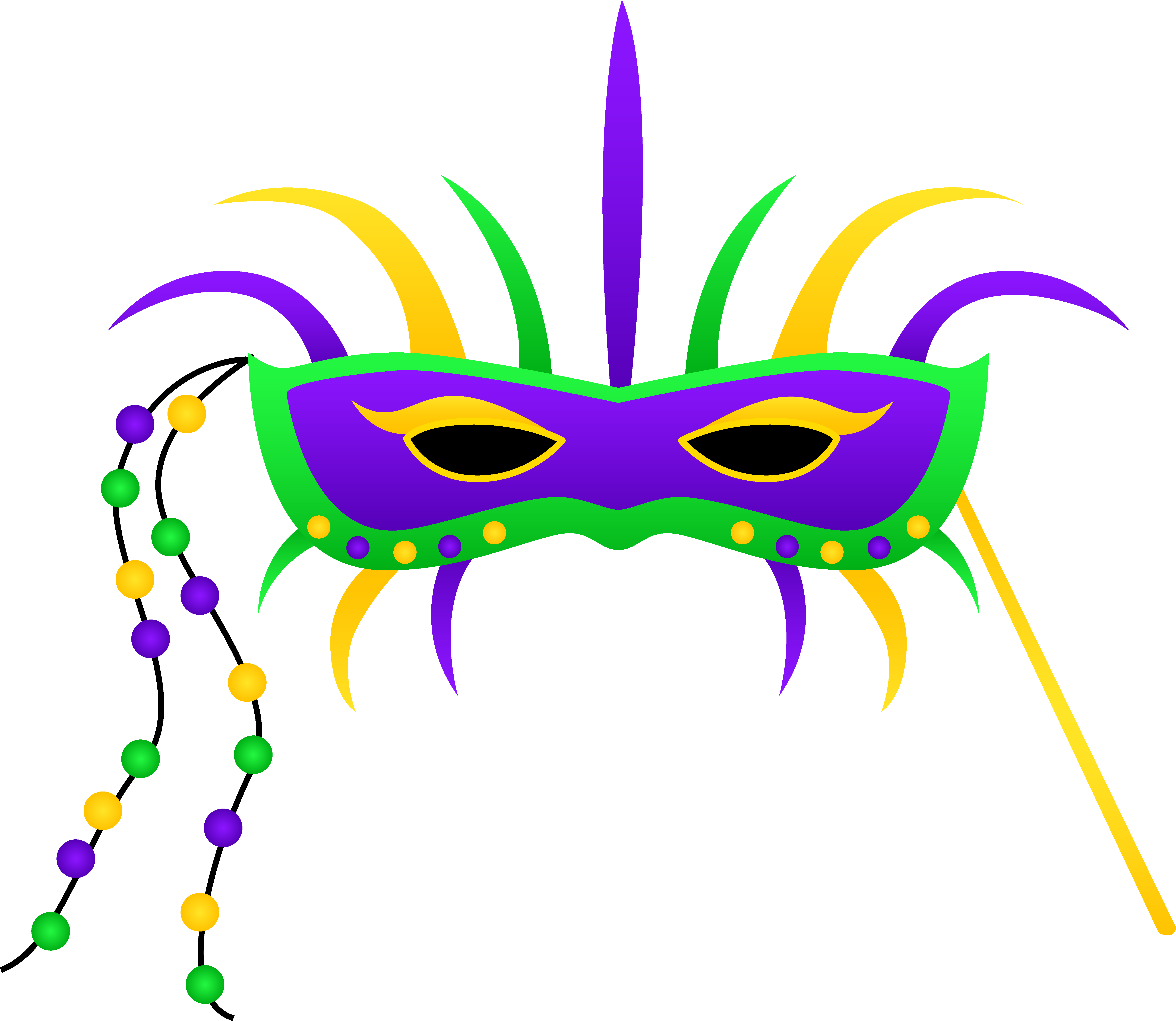 6684x5806 Mardi Gras Festival Mask Clipart