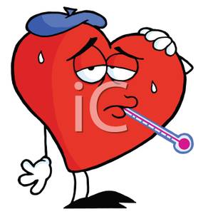 285x300 Art Image A Feverish Heart With A Thermometer And A Cold Pack