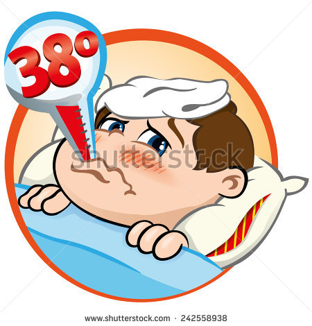 450x470 Sick Clipart Thermometer Fever