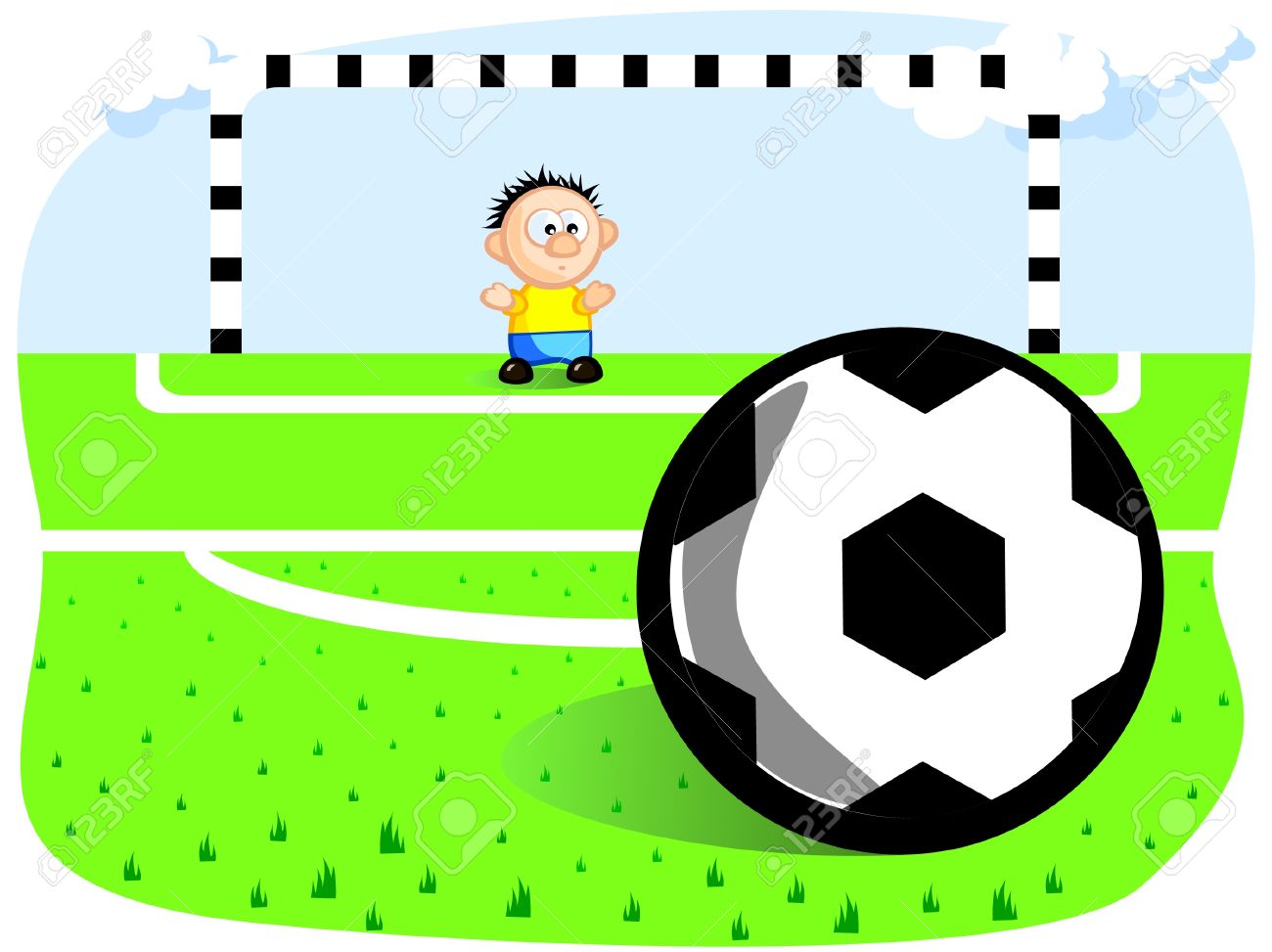 1300x973 Football Clipart Goalie