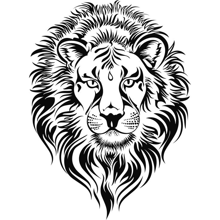 736x736 Fierce Lion Clipart Lions Head Wall Art Sticker 0 0