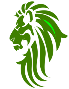 231x297 Green Amp White Lion Head Clip Art