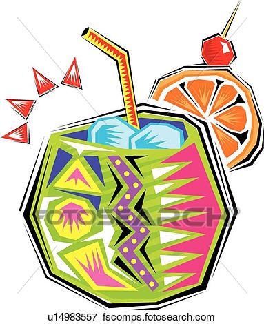 383x470 Clip Art Of Fiesta Drink U14983557