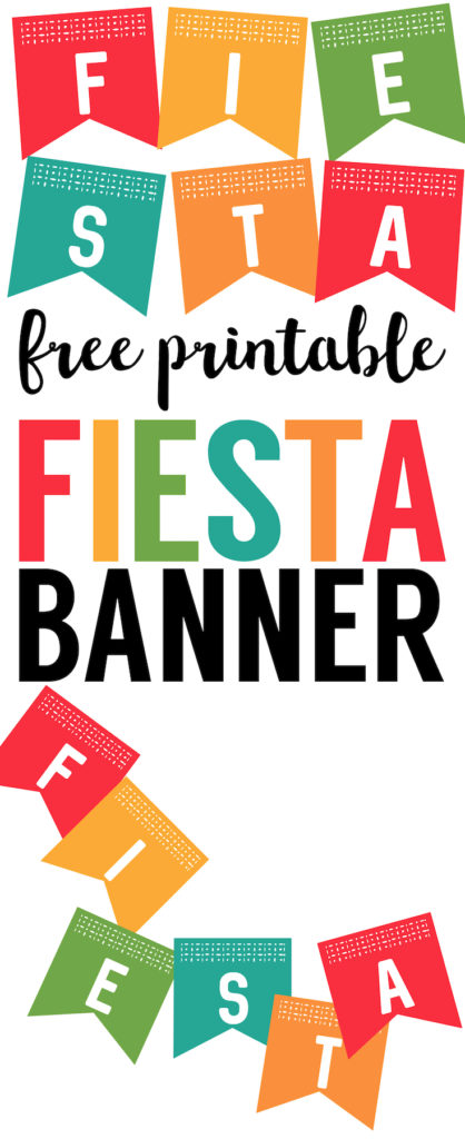 418x1024 Fiesta Banner Printable {Free Decor Cinco De Mayo Decorations