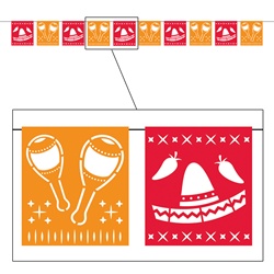 250x250 Fiesta Flag Paper Banner Kristin's Baby Shower