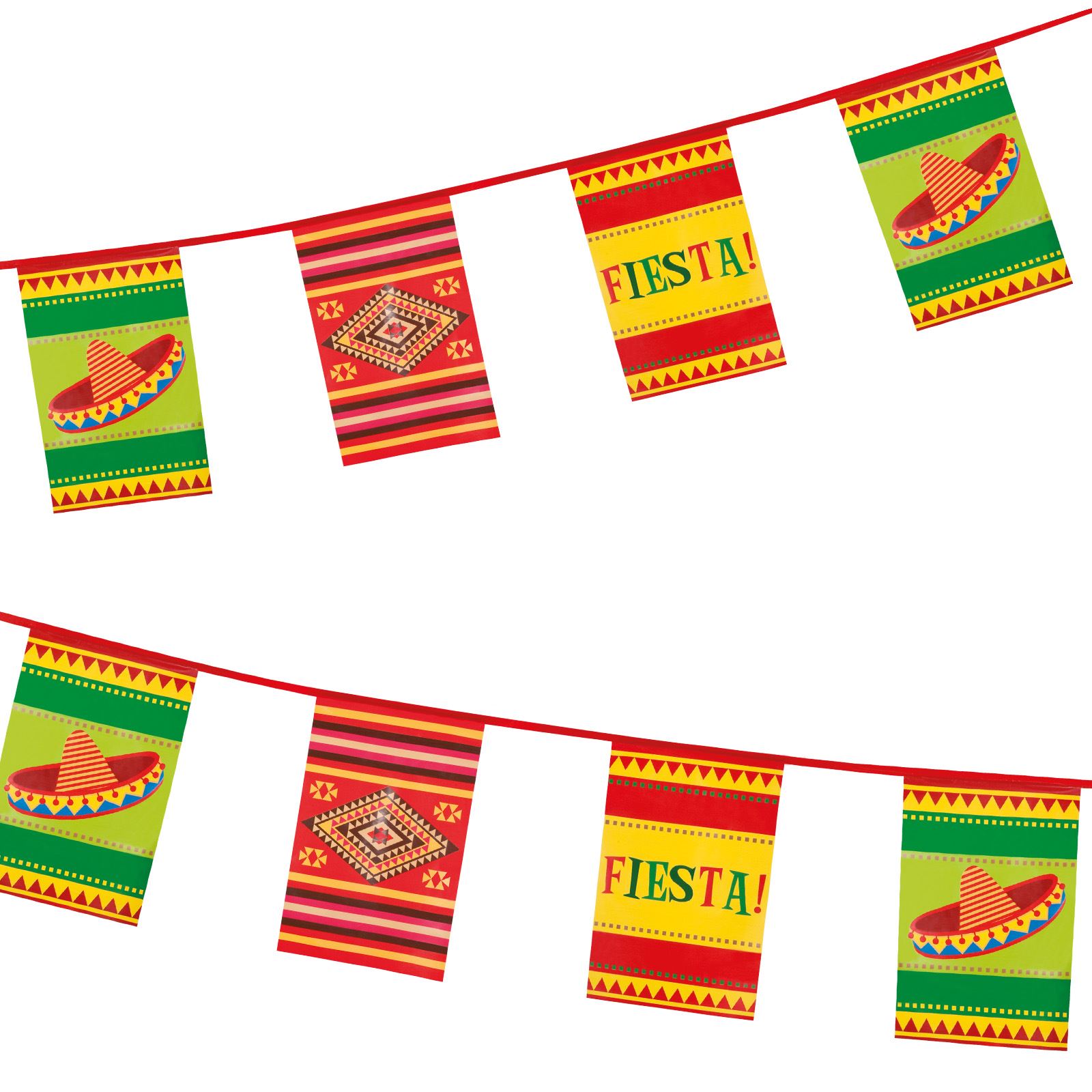 1600x1600 Wild West Mexican Fiesta Party Pennant Flag Hanging Banner Bunting