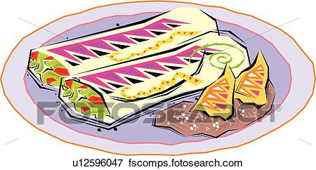 450x242 Clip Art Of Fiesta Clipart Plate Of Food U12596047