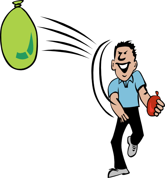552x596 Water Balloon Throw Clip Art